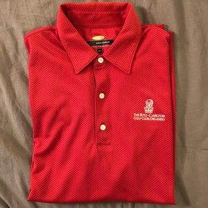 Red RITZ CARLTON Greg Norman golf shirt